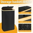 thumbnail image 6 of Jokapy Toilet Paper Holder with Lid, Freestanding Slim Toilet Paper Storage Basket, Black, 6 of 10