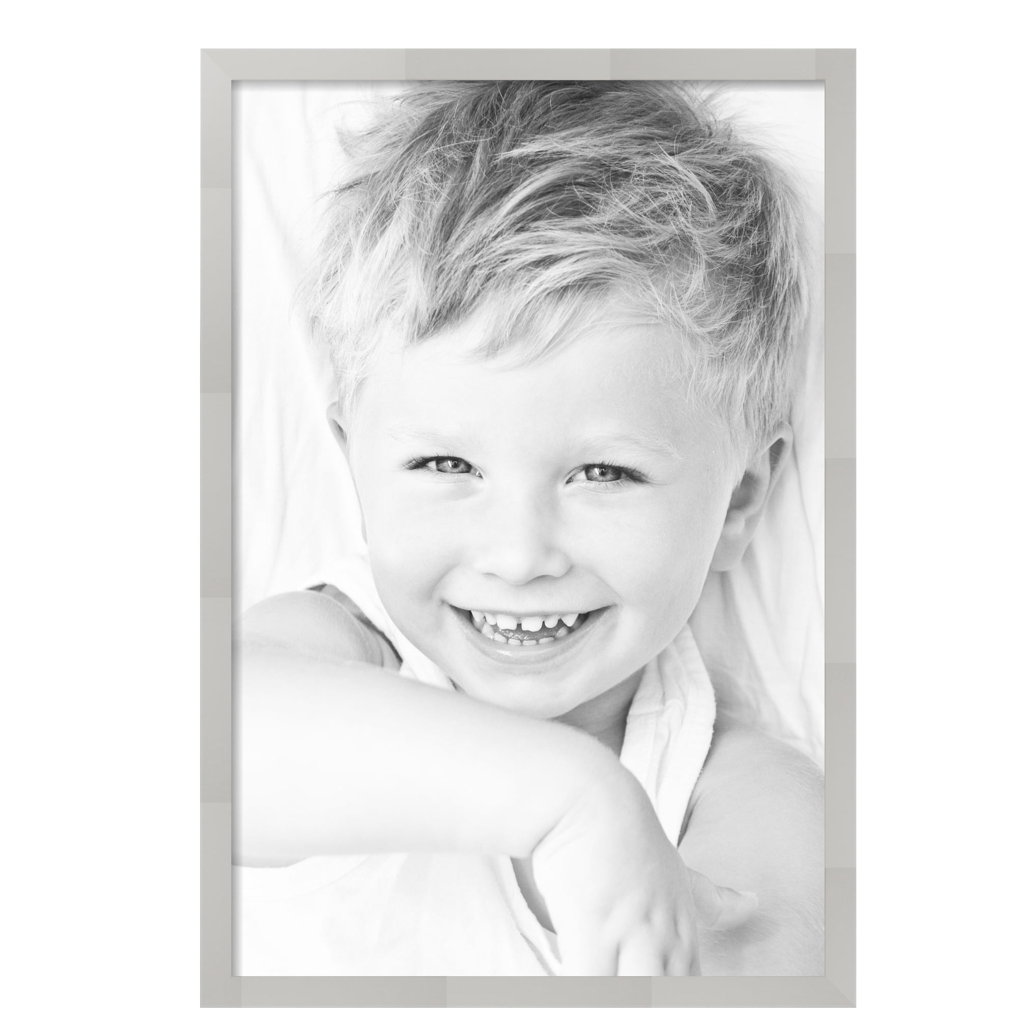 ArtToFrames 24" x 36" Antique White Picture Frame, 24x36 inch White MDF Poster Frame (WOM-5361),  Pack