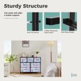 thumbnail image 2 of Sybels Dresser with 7 Drawers, Retro Floral Pattern Fabric Bins with Wooden Top for Bedroom, Closet, Entryway Hall, Black, 2 of 7
