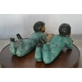 thumbnail image 6 of Nifao Set of a Boy and a Girl Reading a Book Bronze Statue – Home Office Decor Sculpture, 16"L x 7"W x 8"H, 6 of 11