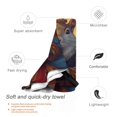 thumbnail image 3 of Salouo Maple Leaf Meditating Squirrel Pattern 1 Pack Bath Towel, Quick Drying Towels Premium Towels for for Body, Sport, Yoga, SPA, Fitness-31.5"x63", 3 of 8