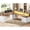 White+Brown, variant on 76.8" x 72.8" Farmhouse L Shaped Electric Standing Desk with 3 Drawers and Storage Cabinet