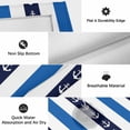 thumbnail image 6 of Anchor Stripe Outdoor Rug for Patio/Deck/Porch, Non-Slip Large Area Rug 3 x 5 Ft, Navy Blue Nautical Coastal White Sea Indoor Outdoor Rugs Washable Area Rugs, Reversible Camping Rug Carpet Runner, 6 of 8