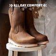 thumbnail image 4 of Bota de trabajo BRUNT Bolduc de cuero marrón sin forro para hombre, talla 6.5, 4 of 6