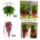 thumbnail image 5 of Adorno de pared con hojas persas artificiales | Decoración vegetal artificial para el hogar y la oficina | Cesta colgante con plantas artificiales y detalles dorados, 5 of 5