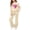 Beige, variant on Girls Sequin Heart Sweatsuit Set - Pullover Sweatshirt and Jogger Sweatpants, 2 Piece Outfit (White, 7-8 Years)