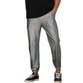 thumbnail image 4 of INSPIRE CHIC Metallic Joggers for Men's Drawstring Waist Party Club Shiny Disco Pants Silver 28, 4 of 5