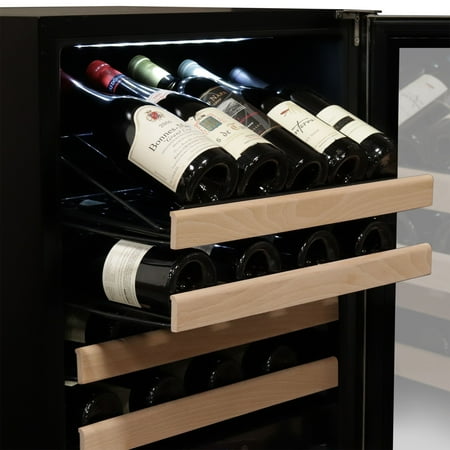 Whynter - 92-Bottle Dual Zone Wine Cooler - Stainless Steel