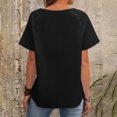 thumbnail image 4 of Camisas de Manga Corta para las Mujeres Casual, Moda Cuello Redondo Color Sólido, Blusas de Verano para las Mujeres, 4 of 8