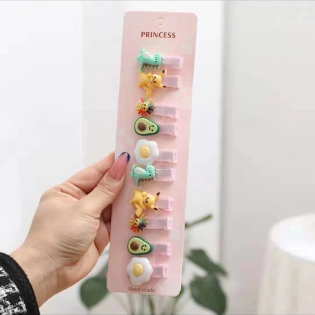 TFixol Vibrant Floral Hair Clips for Girls - Assorted Colors, Comfortable & Durable Resin Material, Perfect for Everyday or Special Occasions, 10PCS Set in OPP Bag