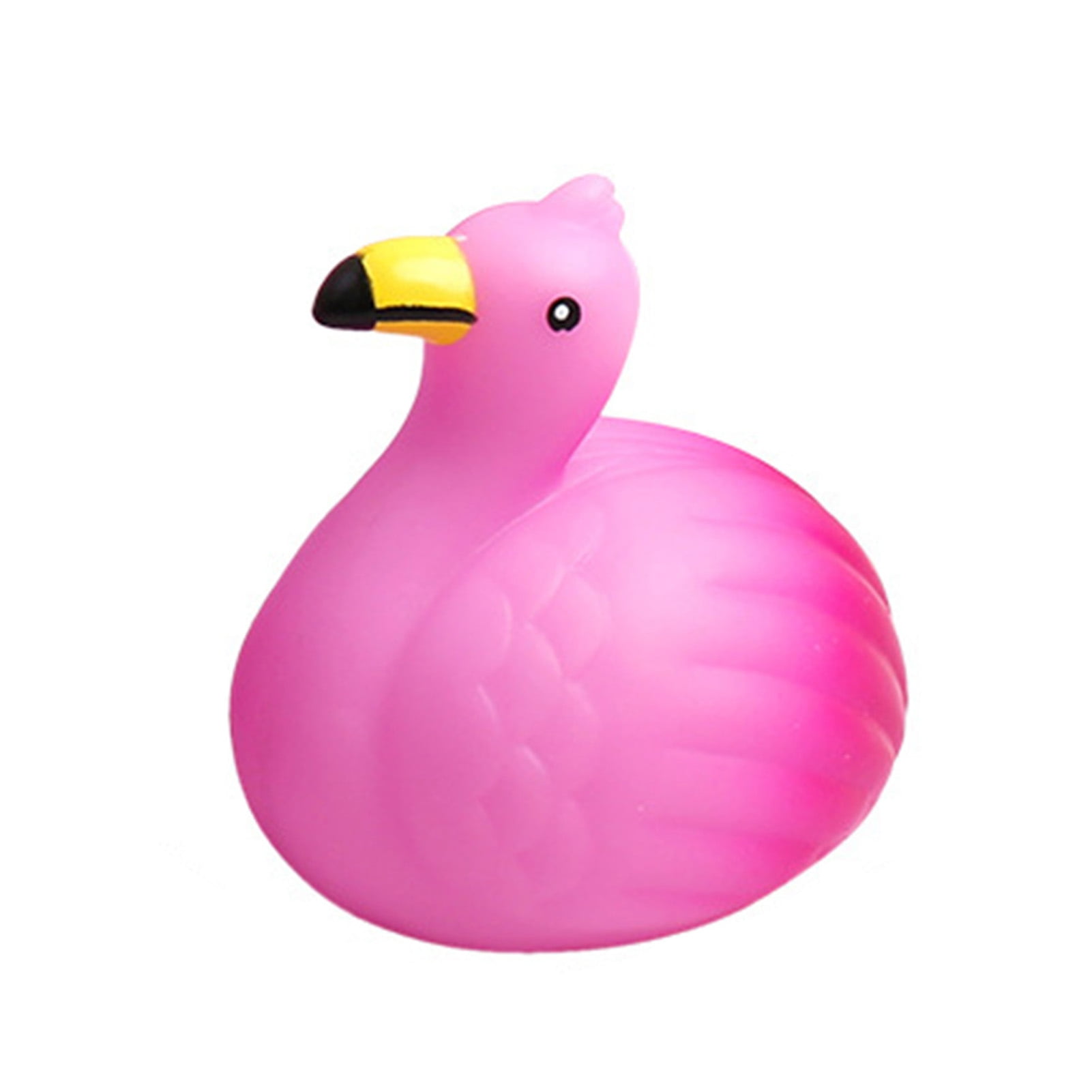 Baby Flamingo Bath Toy with Colorful LED Lights Floating, Waterproof