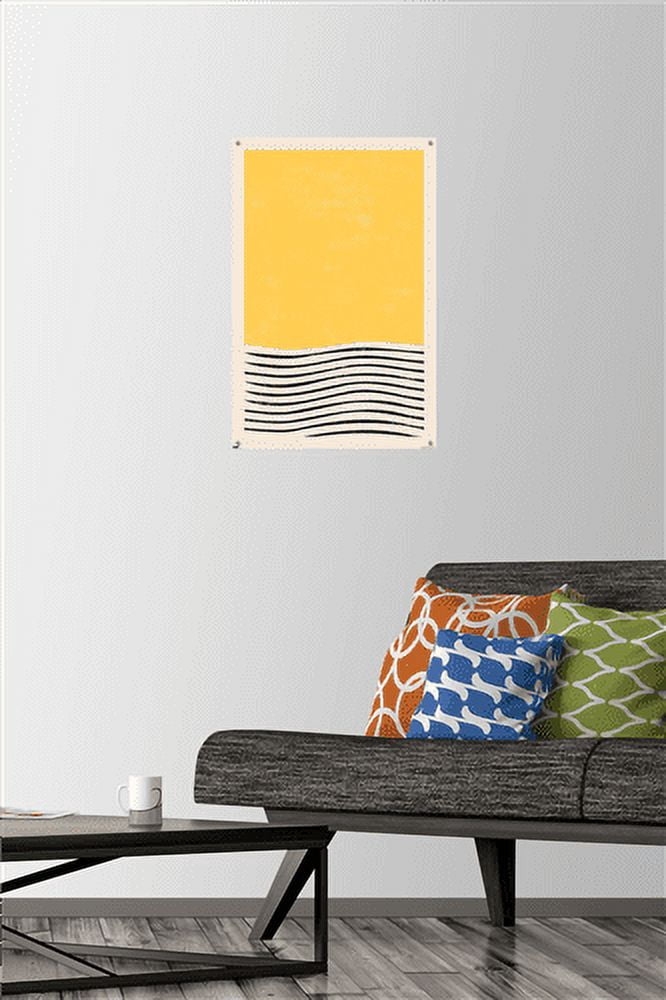 Geometric - Yellow Wall Poster with Pushpins, 14.725" x 22.375"
