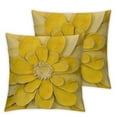 thumbnail image 2 of JRXY  3D Flower Throw Pillow Cover Decorative Sunflower Accent Pillow Case Cushion Lumbar Pillowcase for Home Bed Sofa Couch Chair 2pcs Yellow White, 2 of 6