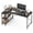 Black, variant on CONCETTA 39inch L Shaped Desk with Reversible Storage Shelves, 198 lbs Capacity Computer Corner Desk for Home Office, Gaming & Writing, Rust Brown