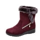 thumbnail image 2 of Invierno nuevas botas de nieve cálidas para mujer zapatos de mujer informales de tacón bajo de gamuza con cadena lateral Wmkox8yii ghj1664, 2 of 9