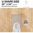 thumbnail image 2 of DEA Toilet Rug, Thin Toilet Rugs U Shaped Washable Non Slip Absorbent Quick Dry Low Pile Toilet Mat, Beige 20"x24" U Shape, 2 of 18