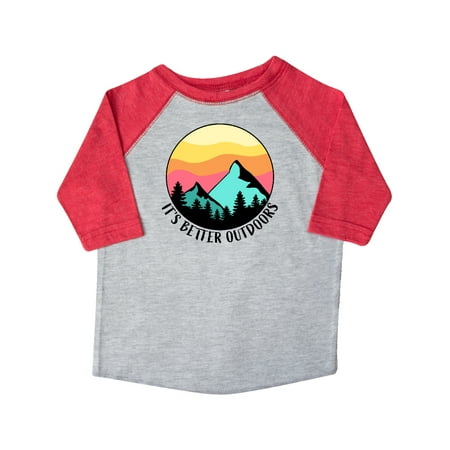 

Inktastic It s Better Outdoors Mountains at Sunset Gift Toddler Boy or Toddler Girl T-Shirt