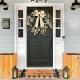 thumbnail image 7 of HOBLOC 24" Christmas Wreath with Lights, Outdoor Christmas Wreath for Front Door, Battery Operated Xmas Wreath with Gold Ball Ornaments Pine Cones Antlers for Home Holiday Decor, 7 of 7
