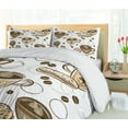 thumbnail image 5 of Ambesonne Pastry Duvet Cover Sets, Coffee Cups and Cupcakes, 2-King, Brown Beige White, 5 of 7