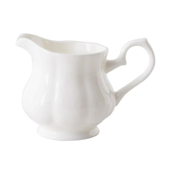 Qeeadeea/bouteille de Lait Blanche, Pichet à Crème pour Café Lait, Ensemble de Service à Café 6.5oz, Pichet à Crème 180ml-Blanc-180ml/6.4oz