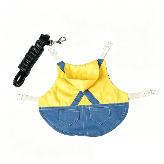 Runkheen 1 Set Guinea Pig Clothes,Soft Bunny Ferret Clothes with Pet Harness and Traction Rope Cute Jacket for Kitten Small Animal