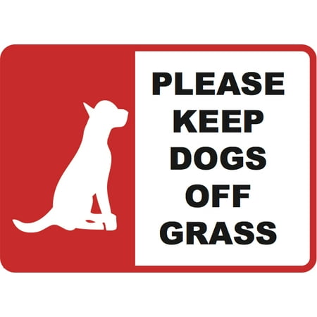- Keep Dogs of Grass Sign - Yard Sign - Lawn Signs - Aluminum Metal