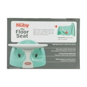 Nuby My Floor Seat Soft Foam Baby Booster Seat with 3-Point Harness, Aqua