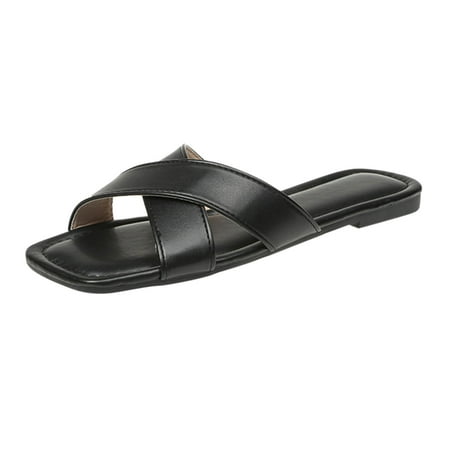 

Fpqtro 2023 Summer Women s Sandals Women s Flat Shoes Ladies Beach Sandals Summer Non-Slip Causal Slippers