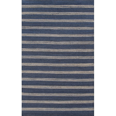 Novogratz by Montauk Lighthouse Jute Area Rug Navy 7 6 x 9 6 8 x 10