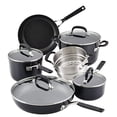 thumbnail image 3 of KitchenAid Hard Anodized Nonstick Cookware/Pots and Pans Set, 10 Piece, Matte Black, 3 of 11
