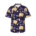 thumbnail image 2 of Goofa Lavender Flowers Hawaiian Shirt for Men, Unisex Summer Beach Casual Short Sleeve Button Down Shirts,Aloha Tropical Floral print shirt-XX-Large, 2 of 9