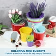 thumbnail image 4 of Small Metal Buckets with Handle Mini Galvanized Bucket Colorful Easter Buckets Red 2.7"x2.3" 12 Pcs, 4 of 6