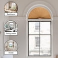 thumbnail image 4 of Arch Window Shades No Tools Light Filtering Fabric Shade Stick on Half Circle Round Pleated Blinds Arched Window Covering for Bedroom Kitchen Bathroom, 4 of 5