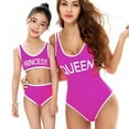 thumbnail image 3 of URMAGIC Family Matching Mother Child Letter Print Swimsuit Monokini Women Toldder Girl One Piece Bathing Suit Swimwear, 3 of 13