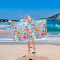 thumbnail image 2 of Yayeee Kids Hooded Towel with Hand Pockets Beach Soft Absorbent Bath Wrap 50 x 23.5 inch, Tropical Flamingo Pattern, 2 of 5