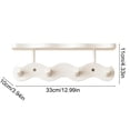 thumbnail image 2 of SIYTUAU Wall Mounted Hook Rack With 4 Hooks And Shelf For Bathroom Kitchen Entryway Wood Material 12.9 Inch Length 3.9 Inch Depth Rust Free Design, 2 of 7