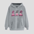 thumbnail image 4 of Visit the JURANMO Store Lightweight Hooded Sweatshirts for Women Heart Graphic Long Sleeve Valentines Pullover Tops Drawstring Casual Winter Spring Hoodie Shirts with Pocket Gray M, 4 of 5