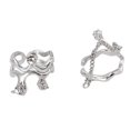 thumbnail image 4 of Anillo de onda de plata, elegante, ligero, de lujo, a prueba de sudor, apertura ajustable, anillo para mujeres y niñas, regalo, 4 of 10