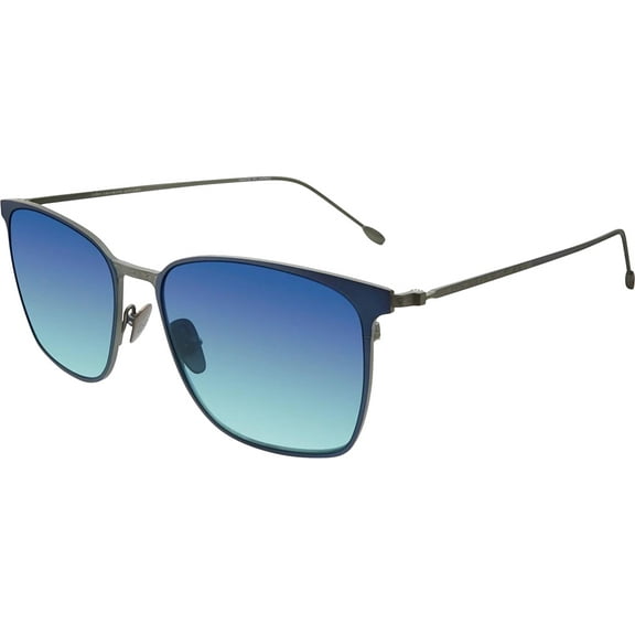 John Varvatos Men's Navy/Blue Thin Square Stainless Steel Sunglasses - V524