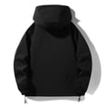 thumbnail image 4 of Tawop Men's Jacket Long Sleeve Zip with Hood Loose Casual Mens Clothes,Black,M, 4 of 9