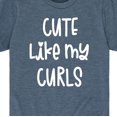 thumbnail image 3 of Instant Message - Cute Like My Curls  - Toddler And Youth Short Sleeve T-Shirt, 3 of 6