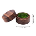 thumbnail image 2 of DYD Round Womens Window Earrings Ring Jewelry Box Storage And Organization Black Walnut Border Solid Wood Box Valentines, 2 of 3