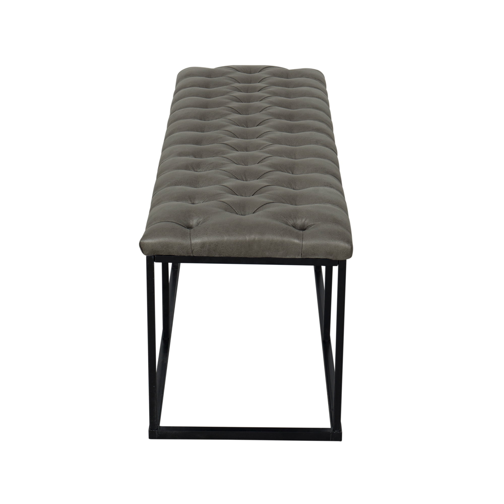 HomePop Draper Ottoman with Button Tufting