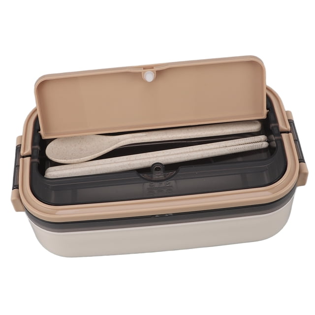 Boîte à Lunch Bento, Conteneurs en Acier Inoxydable Étanches avec Ustensiles 700ml