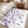 thumbnail image 4 of 3'x5' Area Rugs, Purple Leaves Indoor Outdoor Area Rug for Living Room Bedroom, Summer Botanical Washable Bathroom Rugs Kitchen Floor Carpet Mats Home Decor Aesthetic, 4 of 8
