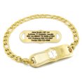 thumbnail image 1 of MedicEngraved Yellow Gold Stainless Steel Custom Medical Alert Bracelet - 5mm Figaro Link, 1 of 7