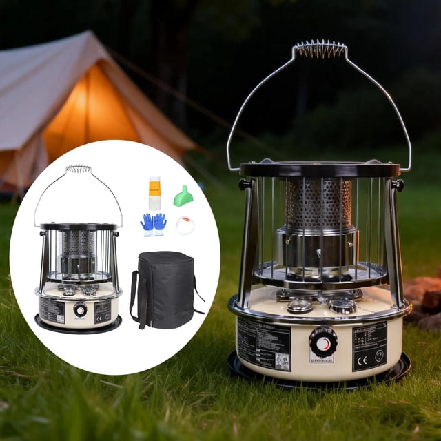 Calentador portátil de queroseno elevable con altura ajustable para acampar, hogar, no eléctrico, para fiestas familiares, cocina, camping y viajes. Estilo E