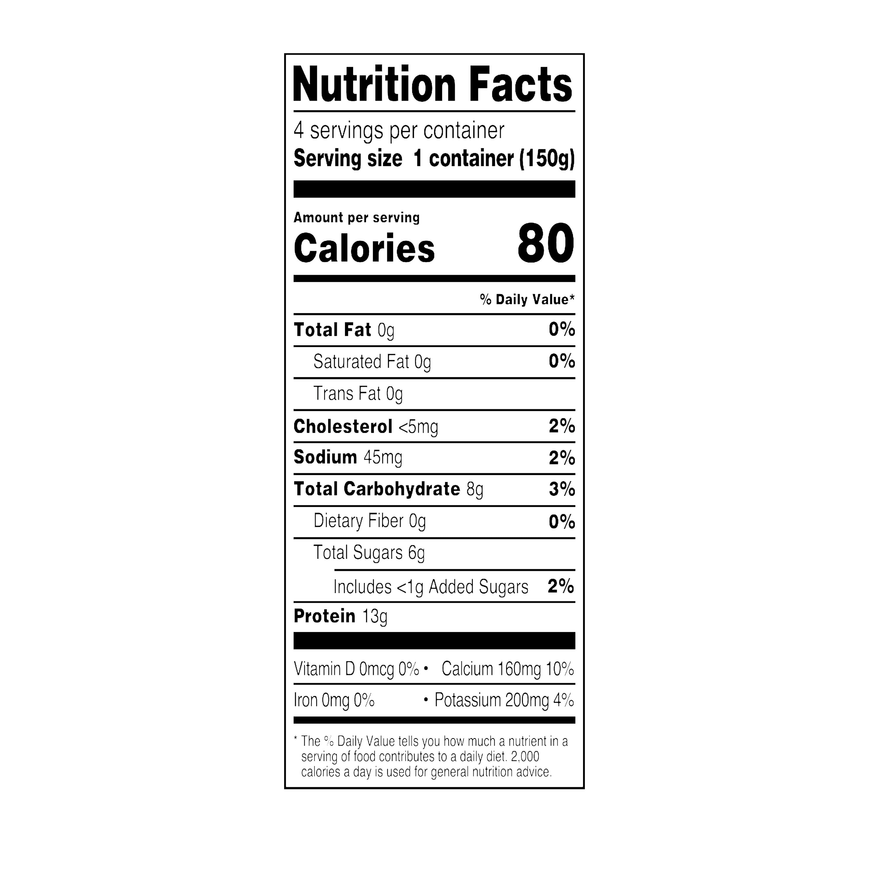 Great Value Light Peach Nonfat Greek Yogurt, 5.3 oz Cups, 4 Pack