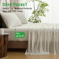 thumbnail image 5 of Gogreen 4PC Bamboo Queen Sheet Set, Deep Pocket Fit 16", Breathable Super Soft Luxury Hotel Style Home Decor Queen Size Sheet Set, Gift for Women, Men - 2 Pillowcases, 1 Flat Sheet, 1 Fitted Sheet, 5 of 9