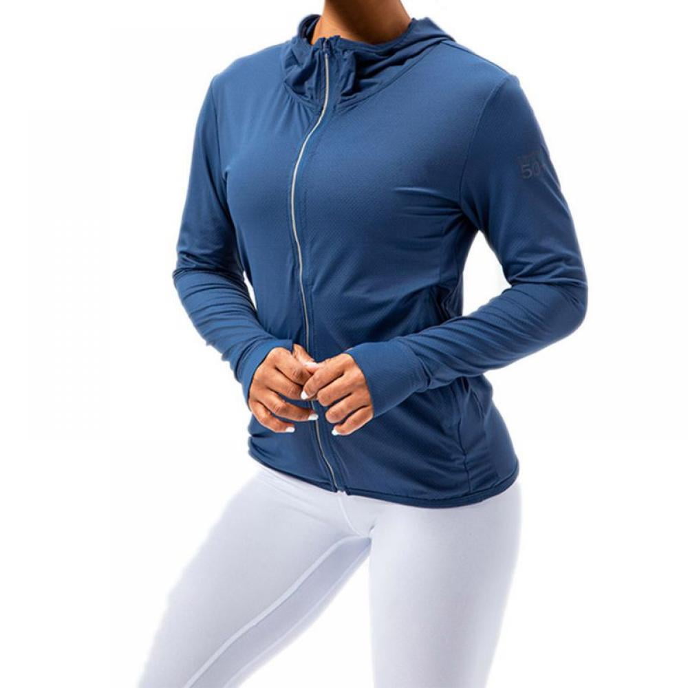 Rodeel Women's Hoodie Long Sleeve Sport Running Quick Dry Shirts Athletic Moisture Wicking Tops UPF 50 Sleeve with Thumbholes